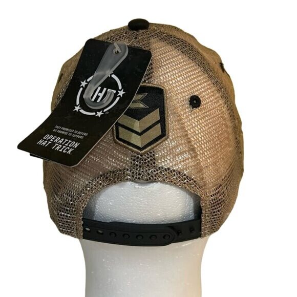 LSU Tigers Camo Mesh Snapback Hat Cap American Flag Patch By OHT Tailgate New - Picture 6 of 7